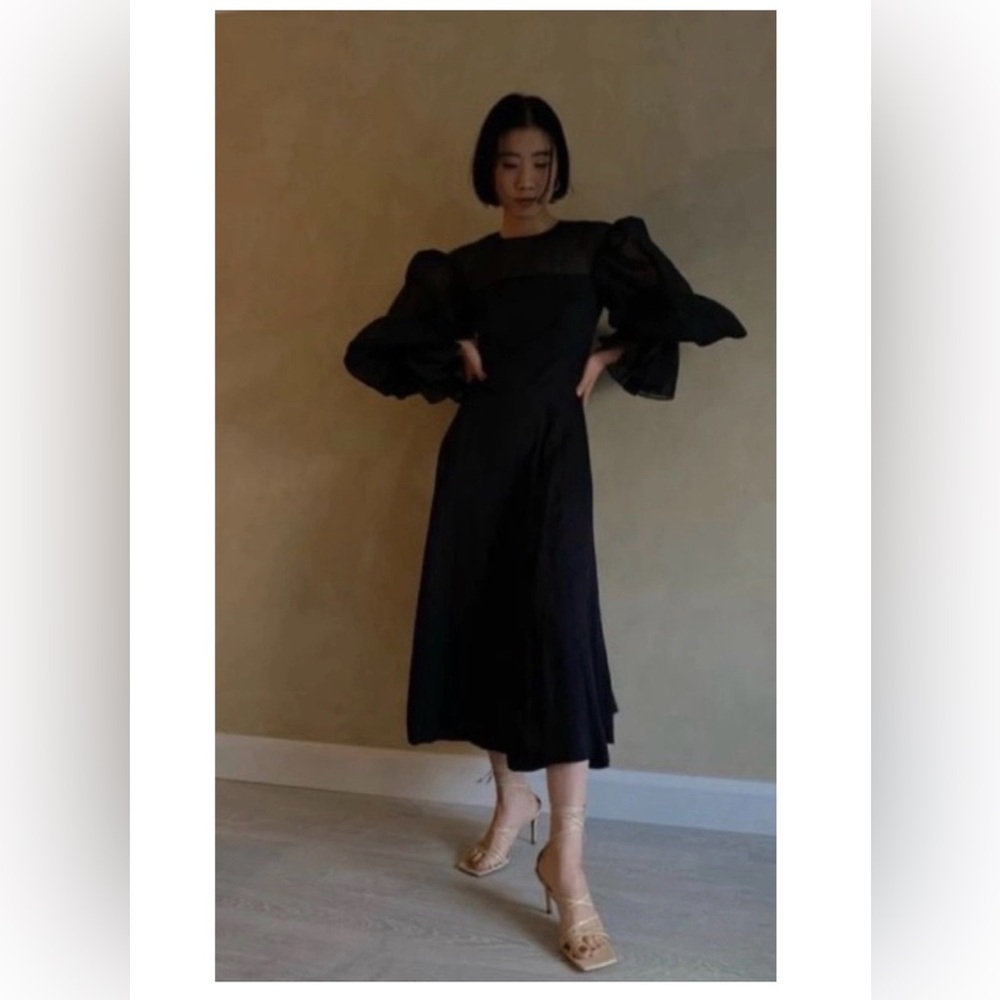 Rejina Pyo Little Black Silk Dress NWT 06 - Picture 2 of 8